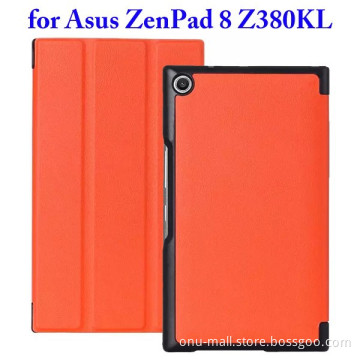Fast Delivery Wholesale Price 3 Folding Flip Leather Cover Case for Asus ZenPad 8 Z380KL